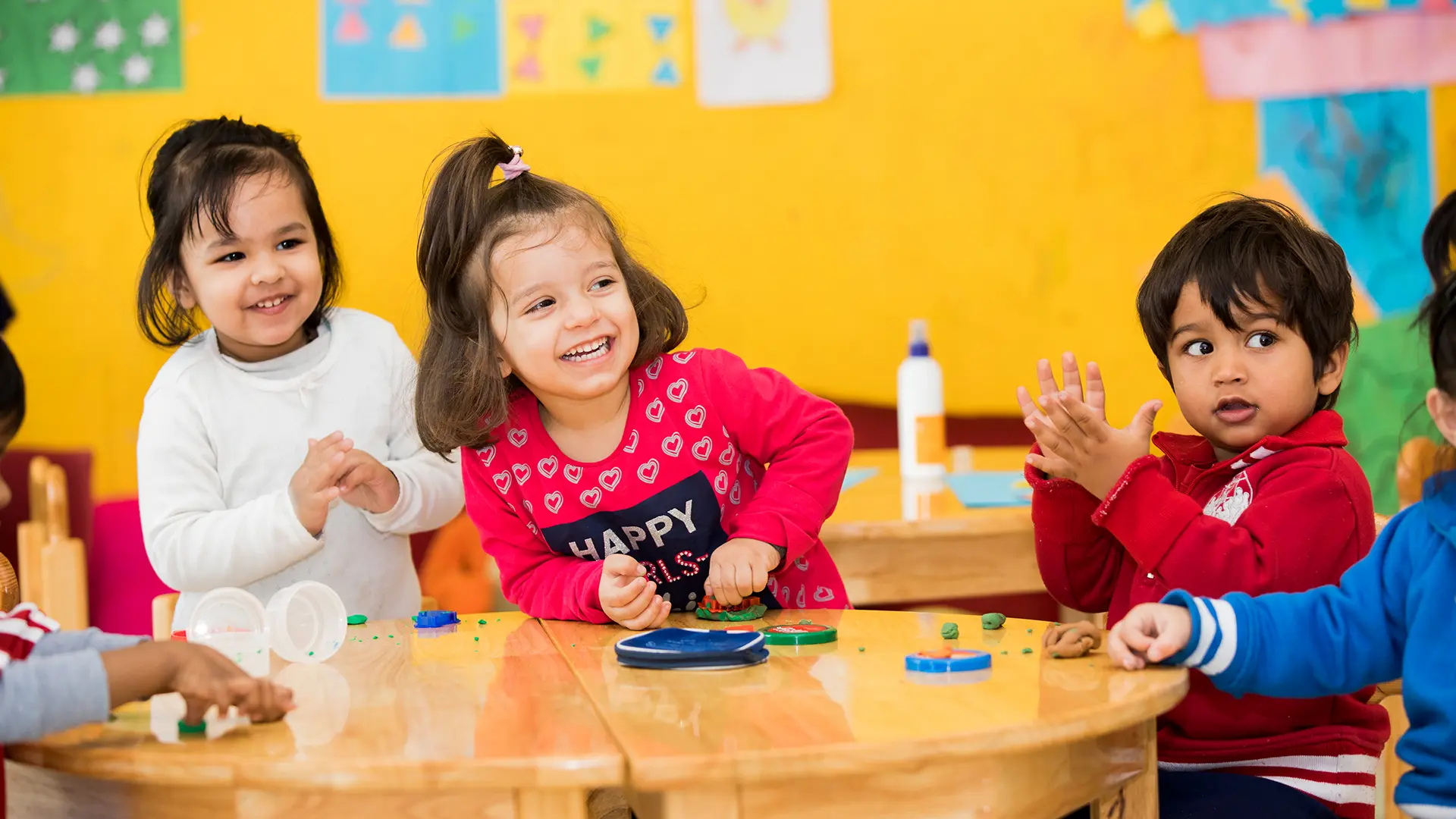 Preschool children engaged in hands-on learning at Black Rock Learning Center
