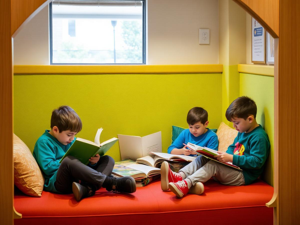 School-age children in a calm, structured after-school environment at Black Rock Learning Center